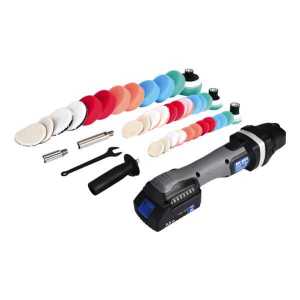 Polerka akumulatorowa rotacyjna BPC 6012 zestaw z padami i przedłużkami